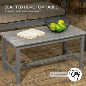 Σαλόνι κήπου με καναπέ, 2 πολυθρόνες και HDPE τραπεζάκι σαλονιού με μαξιλάρια, Σκούρο Γκρι 84G-445V00BN - Image 4