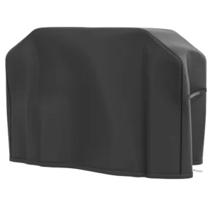 Ορθογώνιο κάλυμμα μπάρμπεκιου από ύφασμα Oxford με λουράκι και κλείσιμο, 124x61x91 cm, μαύρο 84G-465V00BK - Image 8