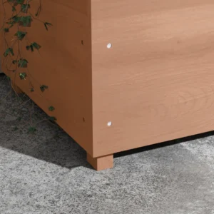 Outsunny φυτευτή με πλέγμα, τρύπες αποστράγγισης και στέγη, σε ξύλο ελάτης, 112x41x180 cm, καφέ 84H-044V00BN - Image 7