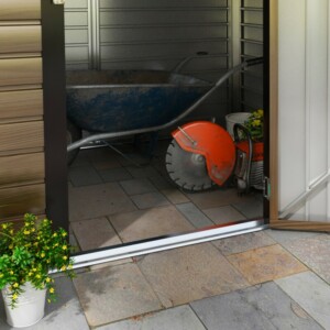 Outsunny Steel Garden υπόστεγο με αεραγωγούς και κλειδαριά, 1,9x1,3m, δρύινο χρώμα 84H-115V00AK - Image 6