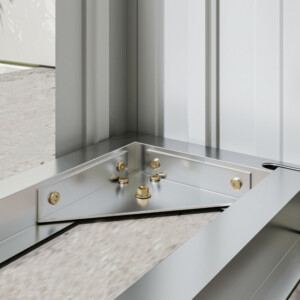 Outsunny Αποθήκη Καυσόξυλων Εξωτερικού Χώρου από Ατσάλι, Με Ανασηκωμένη Βάση και Κεκλιμένη Οροφή, 150x66.5x150 εκ., Σκούρο Γκρι 84H-422V00CG - Image 8