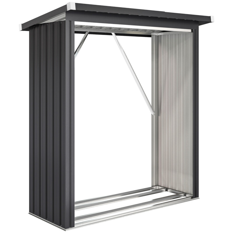 Outsunny Αποθήκη Καυσόξυλων Εξωτερικού Χώρου από Ατσάλι Outsunny Αποθήκη Καυσόξυλων Εξωτερικού Χώρου από Ατσάλι
