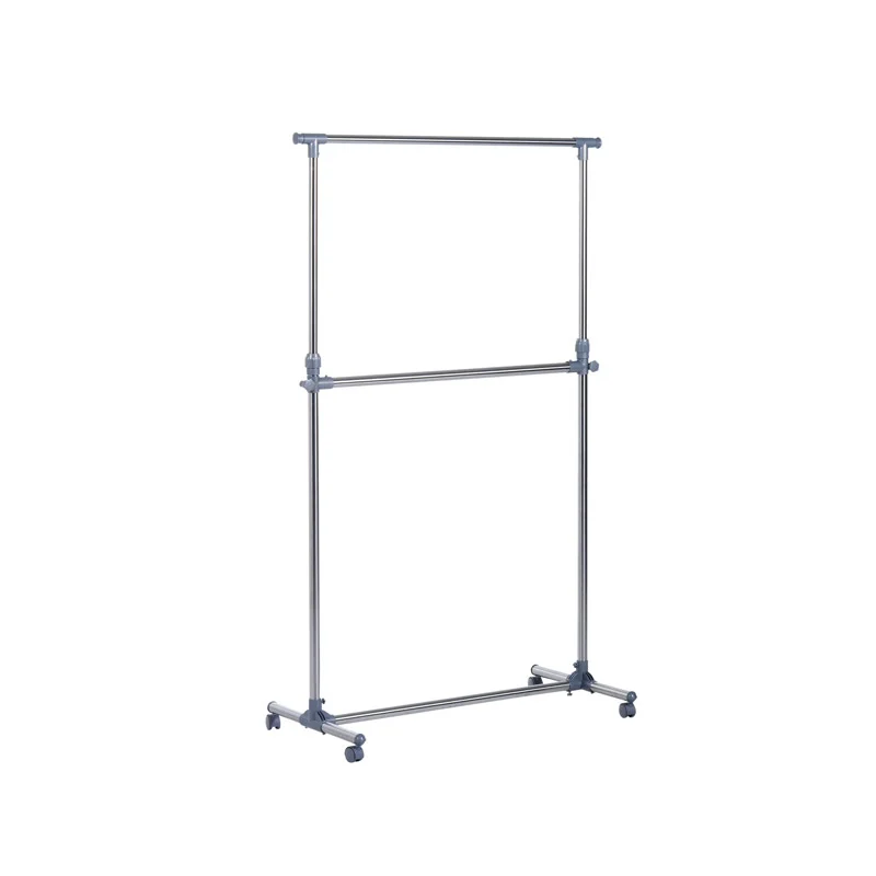 Μεταλλική Κρεμάστρα Ρούχων Δαπέδου 100-165 x 48 x 115-180 cm με Ρόδες HOMCOM 850-011 Μεταλλική Κρεμάστρα Ρούχων Δαπέδου 100-165 x 48 x 115-180 cm με Ρόδες HOMCOM 850-011