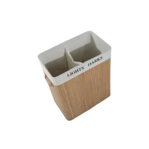 Καλάθι Απλύτων από Μπαμπού με 2 Χώρους HOMCOM 850-020 - Image 2