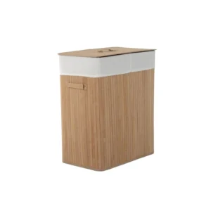 Καλάθι Απλύτων από Μπαμπού με 2 Χώρους HOMCOM 850-020 - Image 4