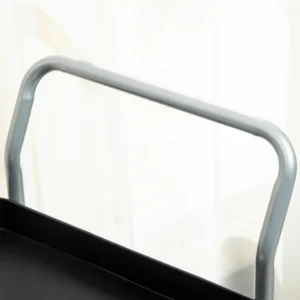 Καλάθι φαγητού HOMCOM 2 επιπέδων με χερούλια και περιστρεφόμενους τροχούς, μεταλλικό, 63x40,4x83,5 cm 850-190 - Image 6