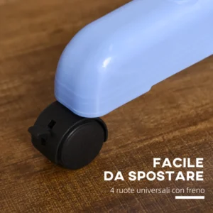 Πολυλειτουργική Απλώστρα 4 Επιπέδων με Ρόδες 73 x 64 x 177 cm HOMCOM 850-208V00BU - Image 3