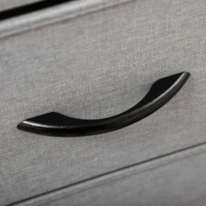 Συρταριέρα HOMCOM 8 αφαιρούμενα συρτάρια από ύφασμα, βιομηχανικό στυλ ξύλου και χάλυβα, 80x30x81,5 cm 850-268V01GY - Image 7