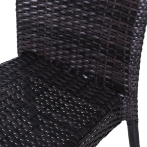 Σετ Έπιπλα εξωτερικού χώρου Outsunny Τραπεζαρία Ξύλινη PE Rattan με 6 καρέκλες με μαξιλάρια, καφέ 861-025 - Image 5