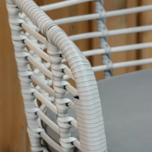 Outsunny Σετ 3 τμχ Έπιπλα κήπου από συνθετικό ρατάν με 1 τραπεζάκι σαλονιού και 2 καρέκλες, γκρι 863-086GY - Image 6