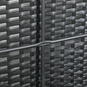 Outsunny Rattan and Steel Garden Storage Box με Καπάκι, 95x60x58cm, Μαύρο 865-011V00BK - Image 6