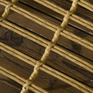 Outsunny σετ κήπου 5 τεμαχίων από μπαστούνι με στρογγυλό τραπέζι Ø82x50 cm και 4 καρέκλες 72x72x75 cm με μαξιλάρια 867-171V00BG - Image 6