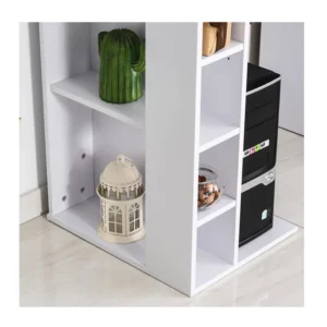 Ξύλινο Γραφείο με Θέση για Υπολογιστή και Πληκτρολόγιο 120 x 60 x 74 cm HOMCOM 920-012V01WT - Image 5