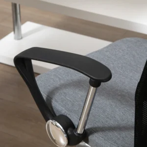 Πολυθρόνα γραφείου Vinsetto σε γκρι ύφασμα, περιστρεφόμενη και εργονομική καρέκλα γραφείου 921-379GY - Image 7