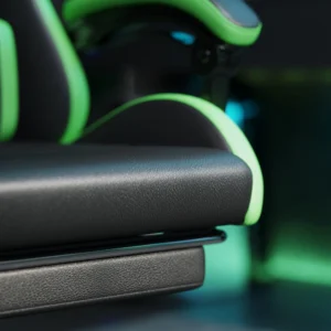 Καρέκλα Gaming Vinsetto με Ρυθμιζόμενο Ύψος και Ανακλινόμενη Πλάτη 65x65x121-129 cm Μαύρο και Πράσινο 921-618V06BK - Image 8