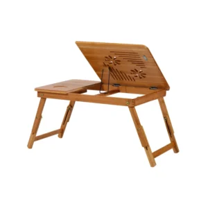 Ξύλινο Βοηθητικό Πτυσσόμενο Τραπέζι Πολλαπλών Χρήσεων με Βάση για Laptop HOMCOM 923-002 - Image 3