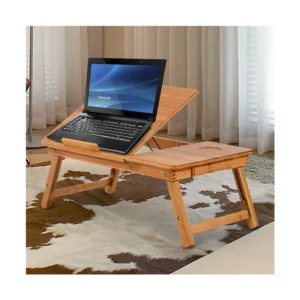 Ξύλινο Βοηθητικό Πτυσσόμενο Τραπέζι Πολλαπλών Χρήσεων με Βάση για Laptop HOMCOM 923-002 - Image 4