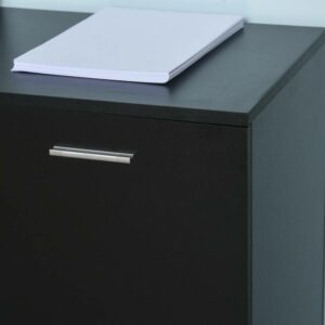 Ντουλάπι εκτυπωτή γραφείου Vinsetto με ρόδες 360° σε μαύρο ξύλο 924-009 - Image 4