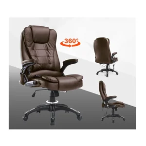 Ανακλινόμενη Πολυθρόνα Μασάζ με Τηλεχειριστήριο 62 x 68 x 111-121 cm Χρώματος Καφέ HOMCOM A2-0056 - Image 2