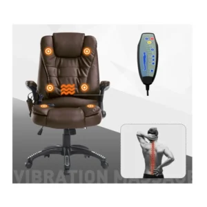 Ανακλινόμενη Πολυθρόνα Μασάζ με Τηλεχειριστήριο 62 x 68 x 111-121 cm Χρώματος Καφέ HOMCOM A2-0056 - Image 3