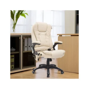 Ανακλινόμενη Πολυθρόνα Μασάζ με Τηλεχειριστήριο 62 x 68 x 111-121 cm Χρώματος Μπεζ HOMCOM A2-0057 - Image 4