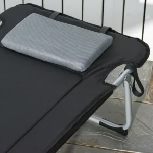 Πτυσσόμενη Μεταλλική Ξαπλώστρα - Κρεβάτι 183 x 66 x 33 cm Outsunny A20-153 - Image 6
