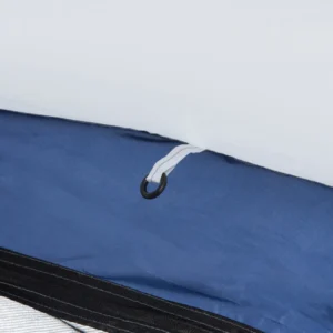 Σκηνή Camping Outsunny 6-8 ατόμων, 4 πόρτες με φερμουάρ, τσάντα και γάντζος, 350x350x230 cm, λευκό και μπλε A20-232 - Image 7