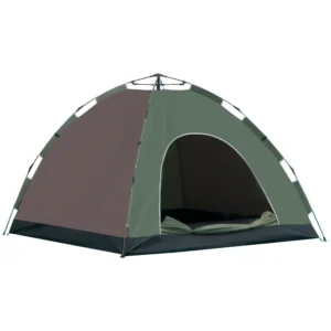 Outsunny Pop Up σκηνή κάμπινγκ 4 ατόμων με τσάντα μεταφοράς, 210x210x135 cm, πράσινο A20-264V01MX - Image 8