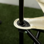 Outsunny Oxford υφασμάτινη πτυσσόμενη καρέκλα κάμπινγκ με πλαϊνή τσέπη και τσάντα μεταφοράς, 61x54x66 cm A20-292V00WT - Image 7