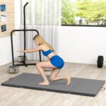 HOMCOM Πτυσσόμενο Στρώμα Γυμναστικής, Χοντρό Στρώμα Γυμναστικής 5 εκ. και Αντιολισθητικό, 240x120 εκ., Γκρι A50-011V00GY - Image 7