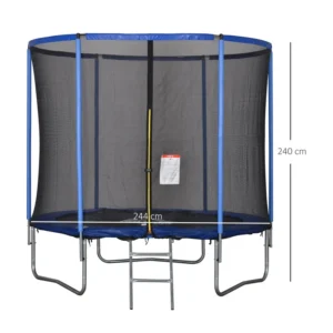 Τραμπολίνο με Προστατευτικό Δίχτυ και Σκάλα 244 cm HOMCOM A71-015V05 - Image 4