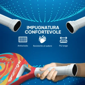 SPORTNOW Ρακέτα Πάδελ από Ανθρακονήματα με Αντιολισθητική Λαβή και Τσάντα Μεταφοράς, Κίτρινο A71-053V00YL - Image 4