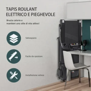 Ηλεκτρικός Αναδιπλούμενος Διάδρομος Γυμναστικής 164 x 70 x 125 cm HOMCOM A90-225 - Image 4