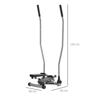 HOMCOM Stepper Handlebar Handles Step Fitness με οθόνη LCD για το σπίτι και το γυμναστήριο - Ασημί A90-281SR - Image 2