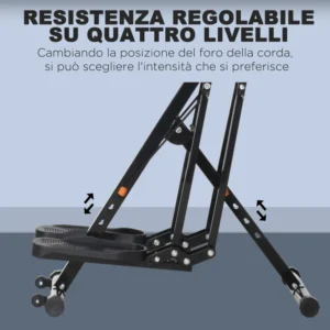 Ελλειπτικό - Air Walker με 4 Επίπεδα Αντίστασης HOMCOM A90-322V00BK - Image 3