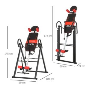 Πάγκος Αναστροφής με Πλάτη - Πολυόργανο Inversion Table HOMCOM A91-090 - Image 5