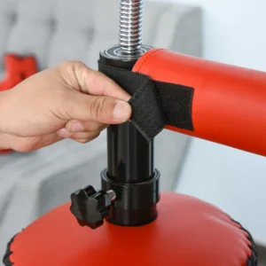 Τσάντα μποξ HOMCOM με ρυθμιζόμενο ύψος με μπίλια διάτρησης και γεμιστή βάση, 88x48x155-205 cm, κόκκινο και μαύρο A91-100 - Image 6