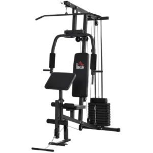 HOMCOM Fitness Station for Home and Professional Workout, Steel Multifunction Gym, 148x108x207cm - Μαύρο A91-132 - Image 8