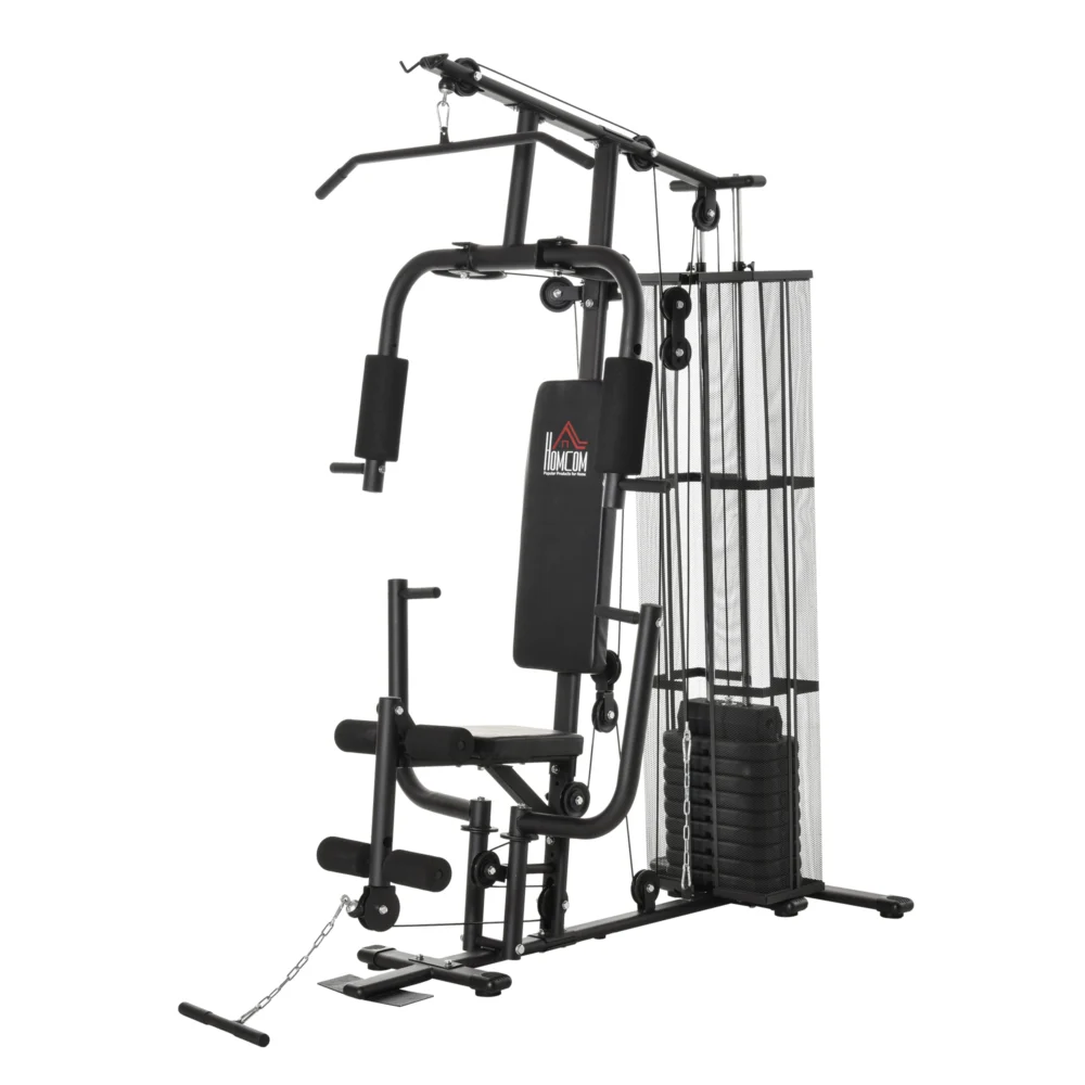 Πολυλειτουργικό Gym Fitness Station HOMCOM για οικιακή και επαγγελματική προπόνηση σε χάλυβα A91-134BK Πολυλειτουργικό Gym Fitness Station HOMCOM για οικιακή και επαγγελματική προπόνηση σε χάλυβα A91-134BK