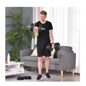 Σετ Ρυθμιζόμενοι Αλτήρες 30 Kg 2 τμχ HOMCOM A91-139 - Image 3