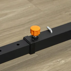 HOMCOM Barbell Rack με στηρίγματα για Dip Station και Push Up από ατσάλι, Ρυθμιζόμενο ύψος και πλάτος, μαύρο A91-216BK - Image 5