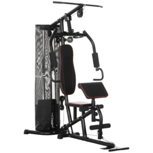 HOMCOM Fitness Station με ατσάλινα βάρη 45 κιλών, Πολυλειτουργικό γυμναστήριο για οικιακή και επαγγελματική προπόνηση, 170x104x205cm, Μαύρο A91-234V00BK - Image 8