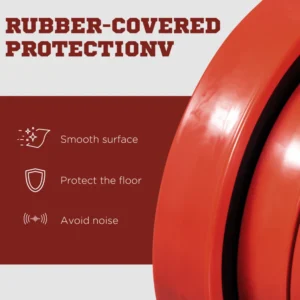 Σετ μπάρα και δίσκοι HOMCOM 65 κιλών συνολικά για προπόνηση στο σπίτι, σε μέταλλο, σιδερένια άμμο και καουτσούκ, κόκκινο A91-237V00RD - Image 4
