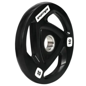 SPORTNOW Σετ 2 δίσκων βάρους 10 κιλών από ατσάλι με επίστρωση καουτσούκ για μπάρα A91-254V03BK - Image 6