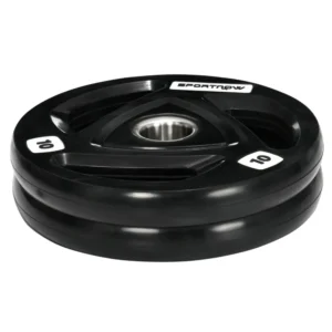 SPORTNOW Σετ 2 δίσκων βάρους 10 κιλών από ατσάλι με επίστρωση καουτσούκ για μπάρα A91-254V03BK - Image 7