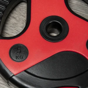 SPORTNOW Σετ Μπάρα και Δίσκοι 20kg συνολικά με Αντιολισθητική λαβή PU, Ø17x140 cm, Μαύρο και κόκκινο A91-259V00BK - Image 7