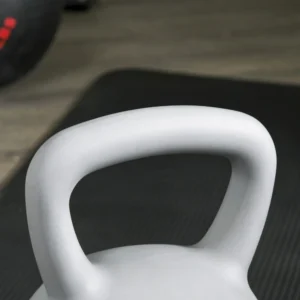 SPORTNOW Kettlebell 8kg σε PVC και μεταλλική άμμο για προπόνηση ώμων και δικεφάλων, 22x22x29 cm, γκρι A91-270V02GY - Image 5