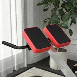 SPORTNOW Ρωμαϊκή καρέκλα ρυθμιζόμενη σε ύψος με παχιά επένδυση, από ατσάλι και PU, 126x70x67-84 cm, Μαύρο A91-288V00BK - Image 6