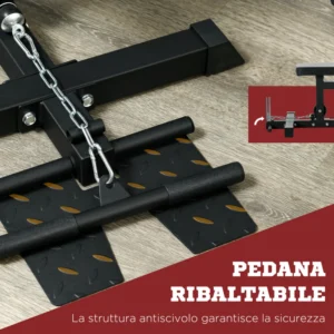 SPORTNOW Πολυλειτουργικός Σταθμός Γυμναστικής με Lat Machine, Ρυθμιζόμενο Κάθισμα και Υποστήριξη Δίσκων, Μαύρο, Διαστάσεις: 200x100x200 εκ. A91-293V01BK - Image 6