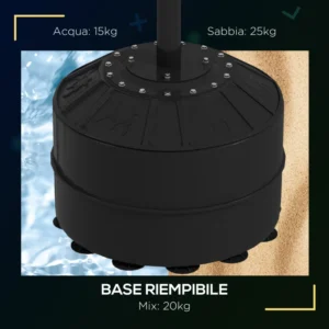 SPORTNOW Μπάλα διάτρησης με περιστρεφόμενη μπάρα για ενήλικες και ρυθμιζόμενο ύψος 1,6-2m, μαύρο A91-308V00BK - Image 5